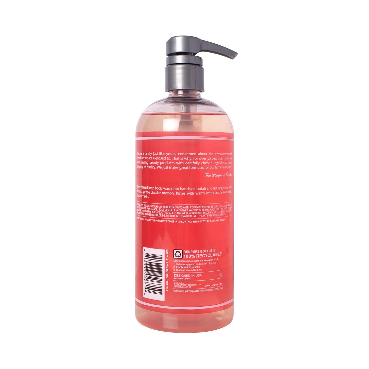 Renpure Rose Water Body Wash 24 Ounce Beauty & Personal Care RENPURE