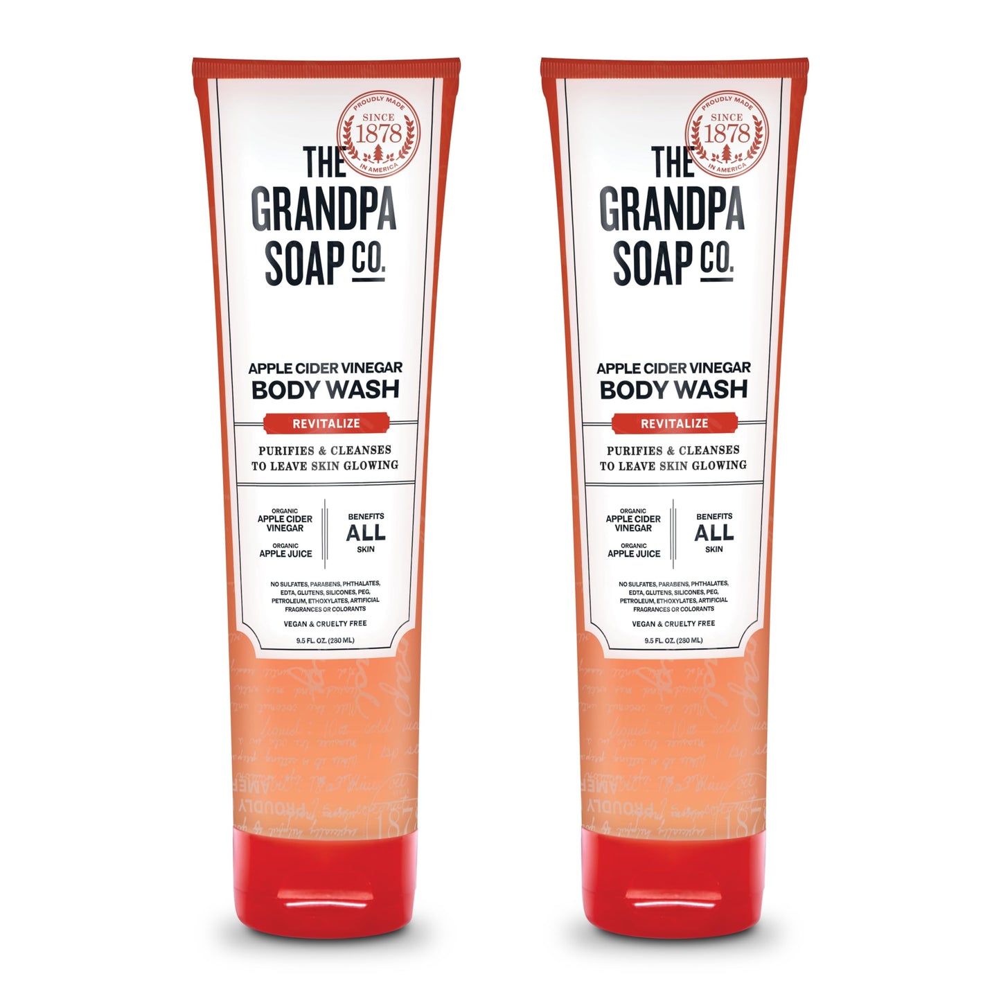 The Grandpa Soap Company Apple Cider Vinegar Body Wash - Purifies and Cleanses to Leave Skin Glowing, With Appl Cider Vinegar and Apple Juice, Helps Beauty & Personal Care The Grandpa Soap Company
