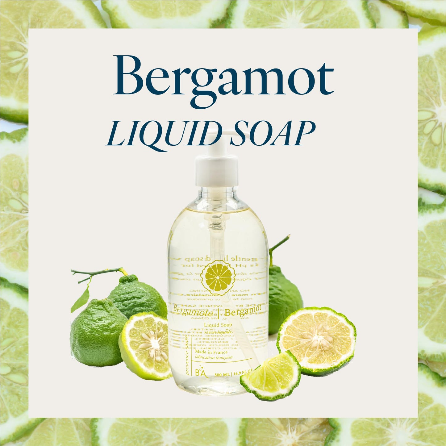 Provence Sante Natural Liquid Soap - Moisturizing Almond Oil Hand Soap with Light Citrus Bergamot Scent - Elegant Pump Dispenser for Kitchen & Bath Beauty & Personal Care Provence Sante