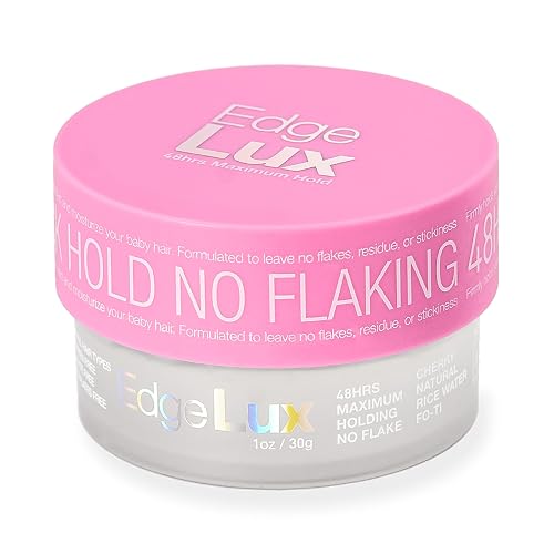 Lux Collection Edge Control Gel for 4C Hair - 48 Hour Maximum Hold Edge Control, Edge Lux with Castor Oil, Keratin & Biotin, Non-Flaking Styling Gel Beauty & Personal Care Lux Collection