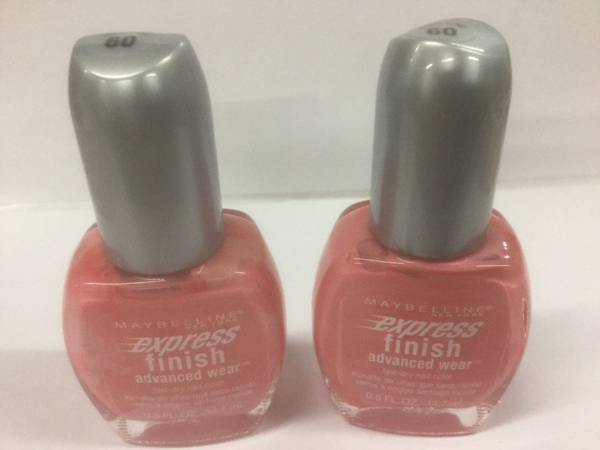 MAYBELLINE pack of 2 New York Express Finish fast dry Nail Color PROMPT PETALS #60