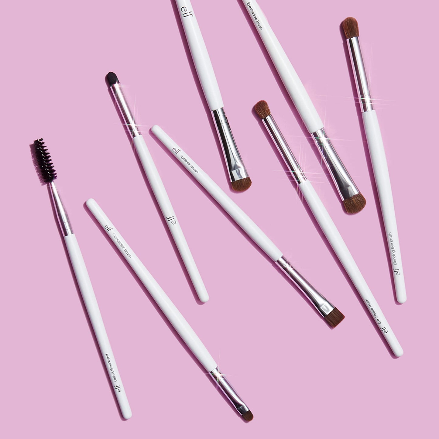 e.l.f. Small Eyeshadow Brush, Makeup Brush For Eye Contouring & Blending, Curved Design, Made With Synthetic Bristles, Vegan & Cruelty-Free Beauty & Personal Care e.l.f.