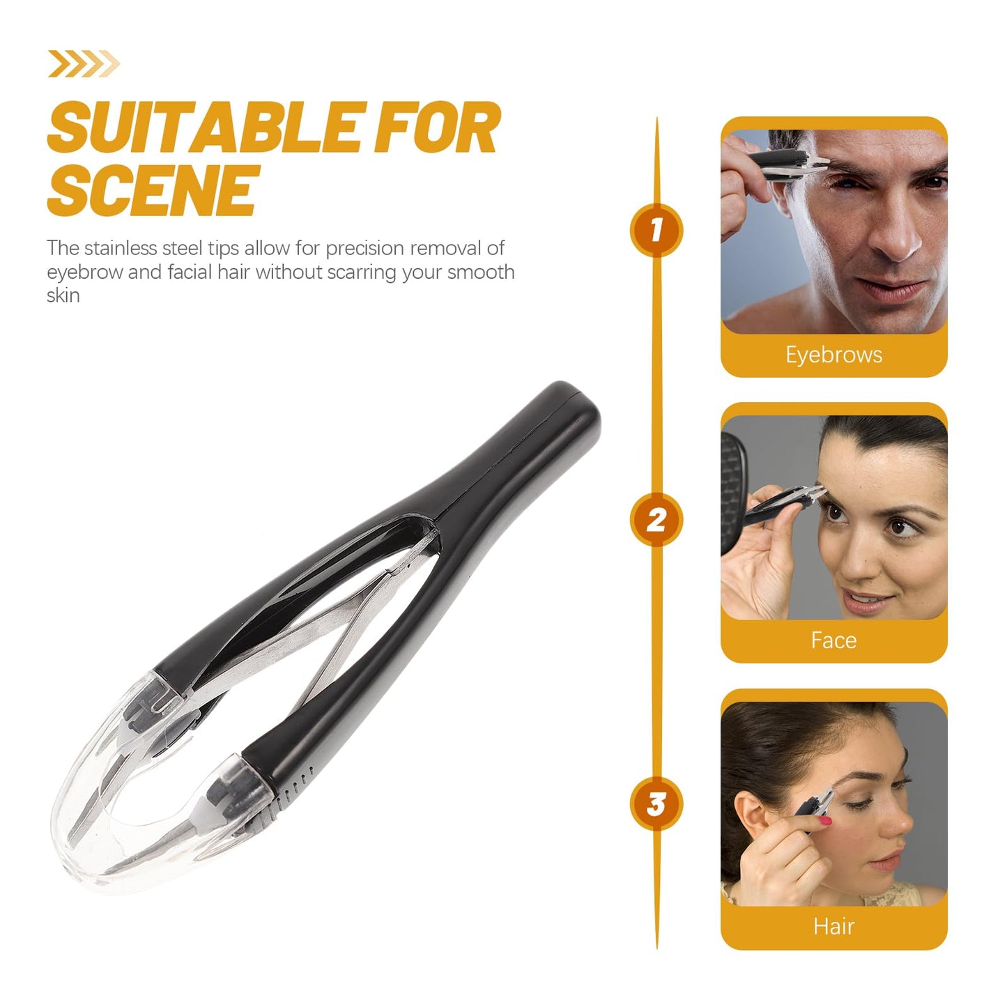 Lurrose Automatic Elastic Eyebrow Tweezer Retractable Tweezer for Eyebrow Removal (Color Random) Beauty & Personal Care Lurrose