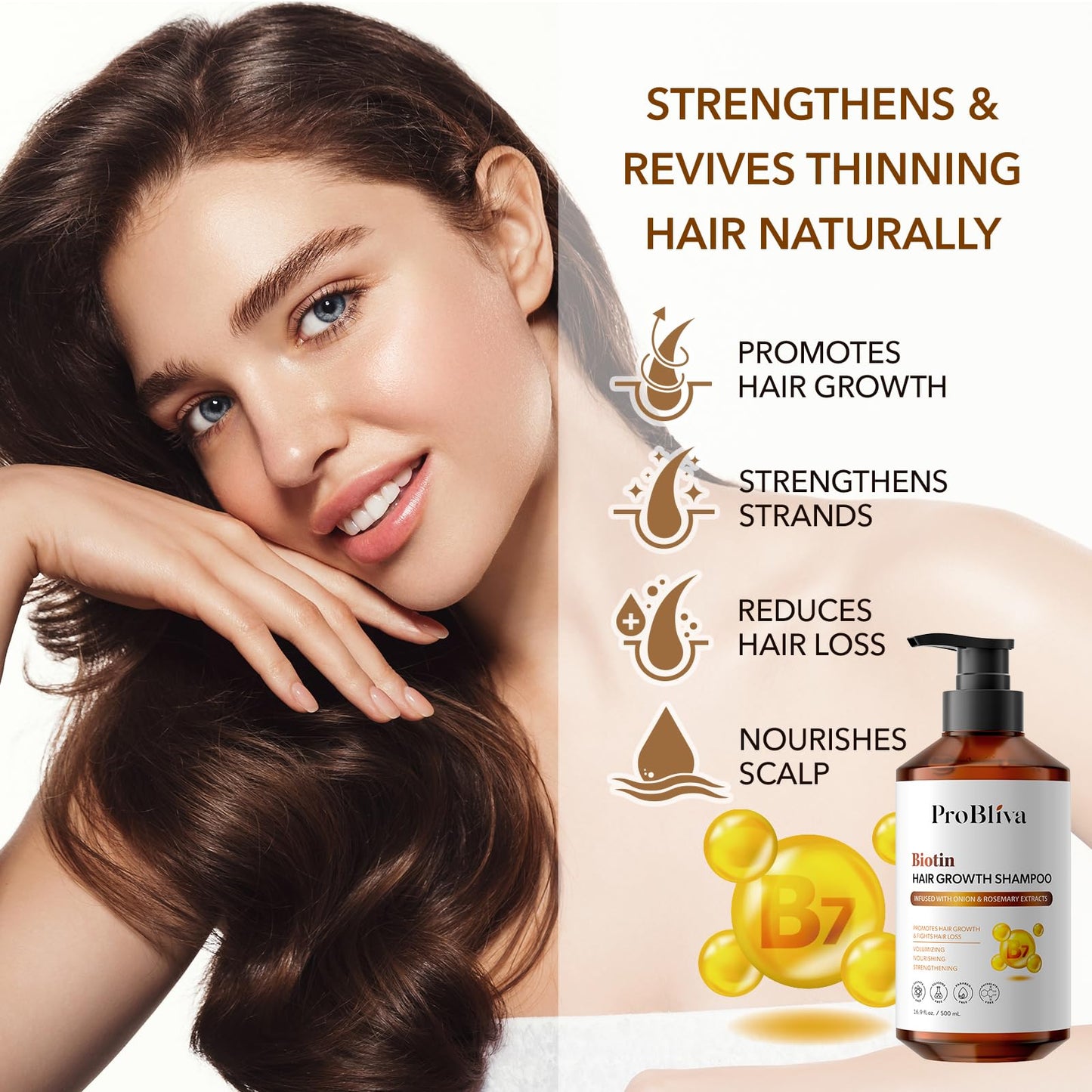 ProBliva Biotin Shampoo and Onion Conditioner Set for Thinning Hair in Adults 30+ - Strengthening Duo Reduces Shedding, Supports Fuller & Stronger Beauty & Personal Care ProBliva