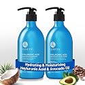 Luseta Deep Hydrating Hyaluronic Acid Shampoo and Conditioner Set for Dry Damaged Hair - Sulfate Free Moisturizing Hair Care with Shea Butter Beauty & Personal Care L LUSETA