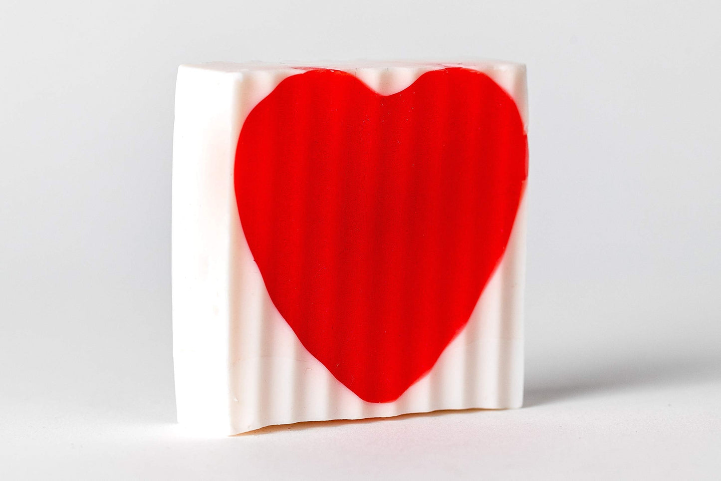 Valentines Heart All Natural Handmade Glycerin Red and White 4 oz Soap Bar Beauty & Personal Care HEALTH & BEAUTY