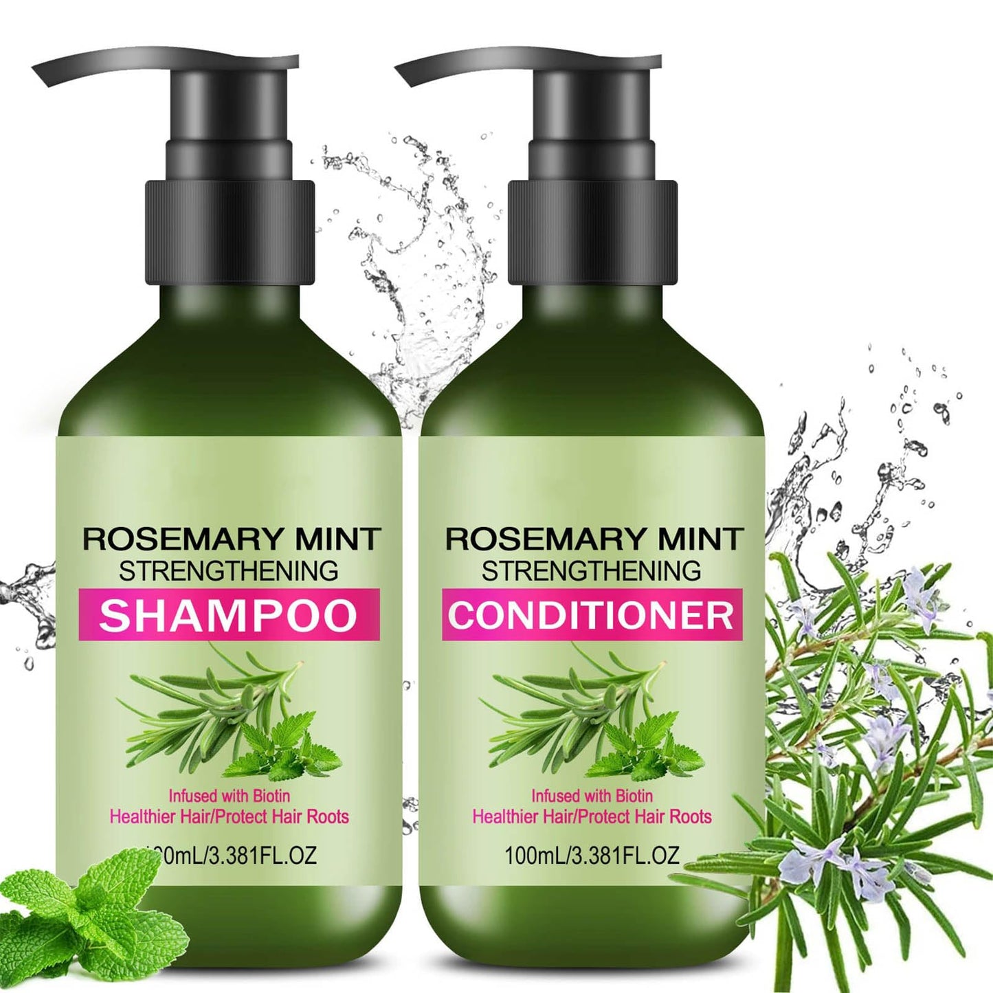 Rosemary Hair Care Shampoo & Conditioner Set, Hair Care Set for All Hair Types, Gentle Cleansing,Moisture Repair,Frizz Control,Shine Boost,Volume Beauty & Personal Care TUOSHITONG