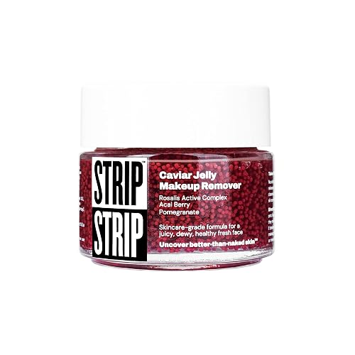 STRIP MAKEUP - Caviar Jelly Makeup Remover - Nourishing cleanser with skincare Prebiotic-enriched Rosaliss Active Complex, Acai berry extract Beauty & Personal Care STRIP MAKEUP