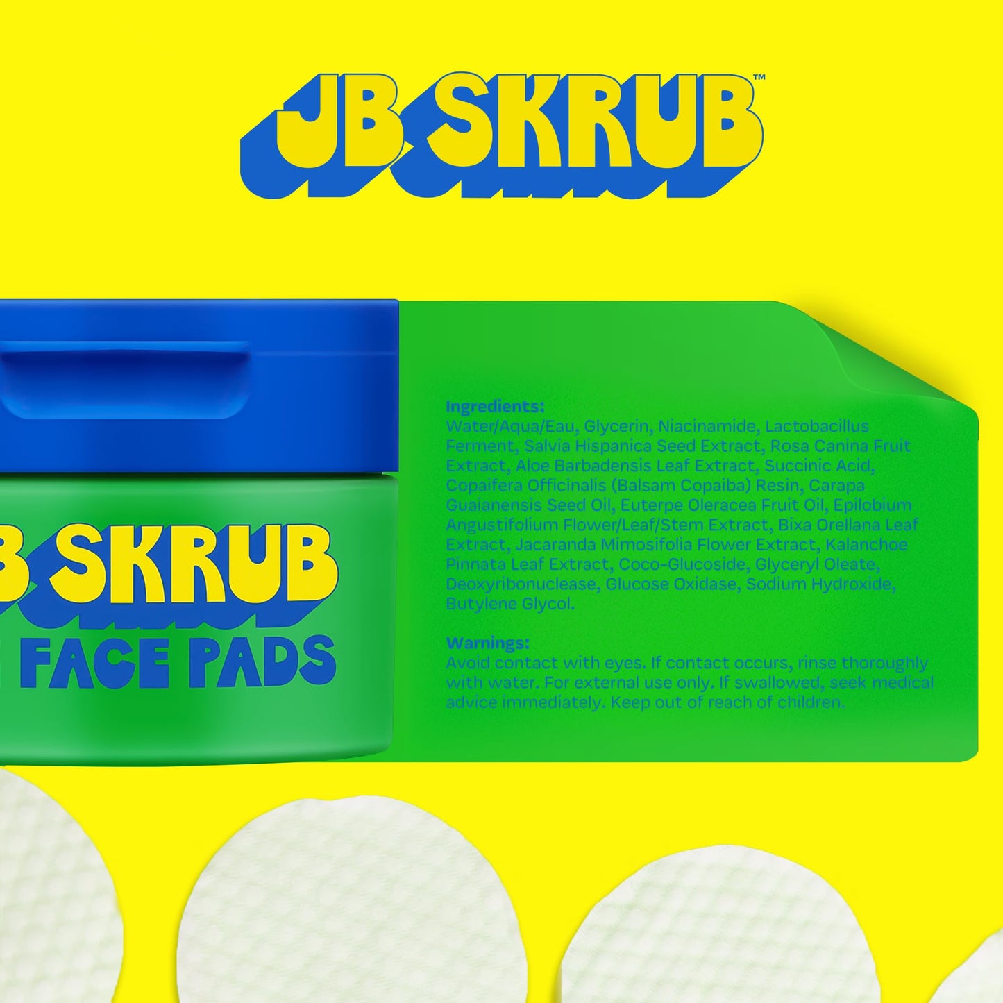 JB SKRUB Boys Face Pads & Wipes for Kids, Tweens & Teens‚ 40-Count Acne Cleansing Pads with Niacinamide & Aloe Vera‚ 3-Pack Beauty and Personal Care JB SKRUB