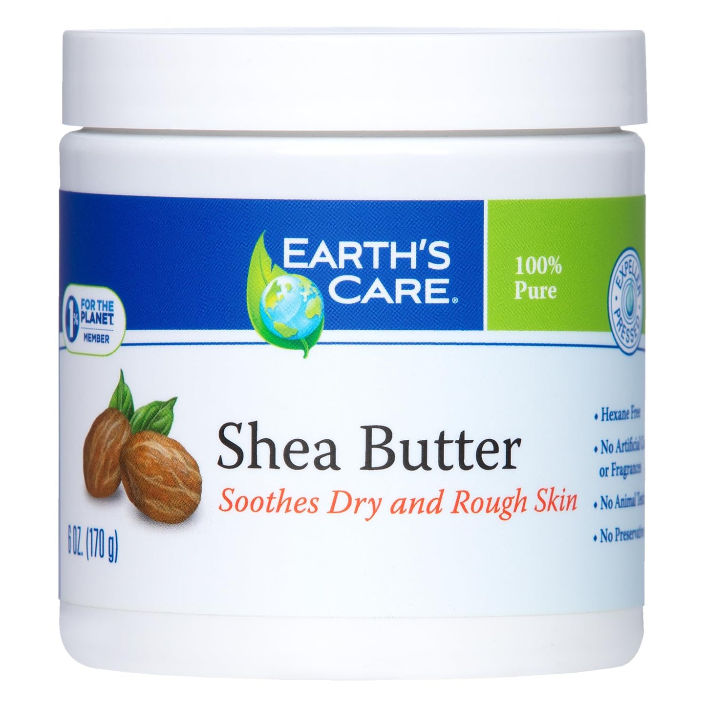 Earth's Care Shea Butter - 100% Pure Natural African Shea Butter for Body, Hair and DIY Projects 6 OZ Beauty & Personal Care Earth's Care