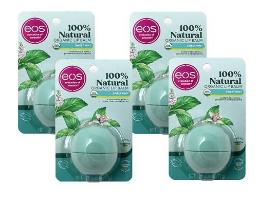 eos Smooth Lip Balm Sphere, Sweet Mint 0.25 oz (Pack of 4) Beauty & Personal Care eos