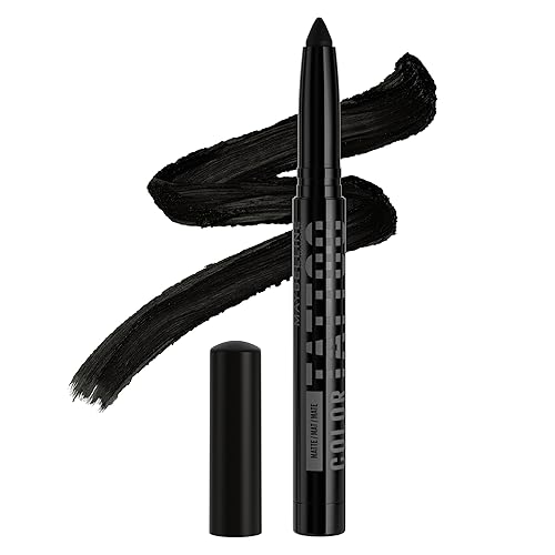 MAYBELLINE Color Tattoo Longwear Multi-Use Eye Shadow Stix, All-In-One Eye Makeup for Up to 24HR Wear, I am Rebellious (Matte Black), 1 Count Beauty & Personal Care MAYBELLINE