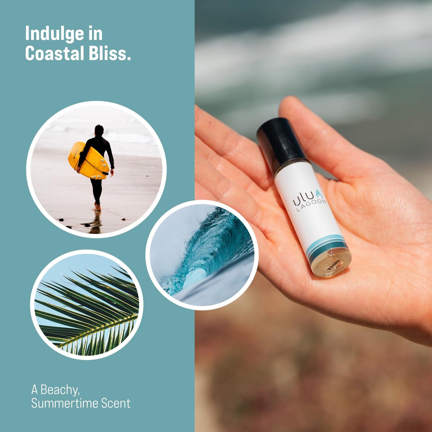 Ulu Lagoon Roll-On Perfume - Travel-Sized Coconut Surf Wax Fragrance, Easy-to-Use and Carry, Universal Scent - Ideal Gift for Beach Lovers! Beauty & Personal Care Ulu Lagoon