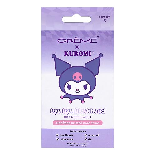 The Crème Shop Kuromi Bye Bye Blackhead Printed Pore Strips | Nose Pore & Blackhead Strips | Pore Cleaner Blackhead Remover for Face | Blackhead Beauty & Personal Care The Crème Shop
