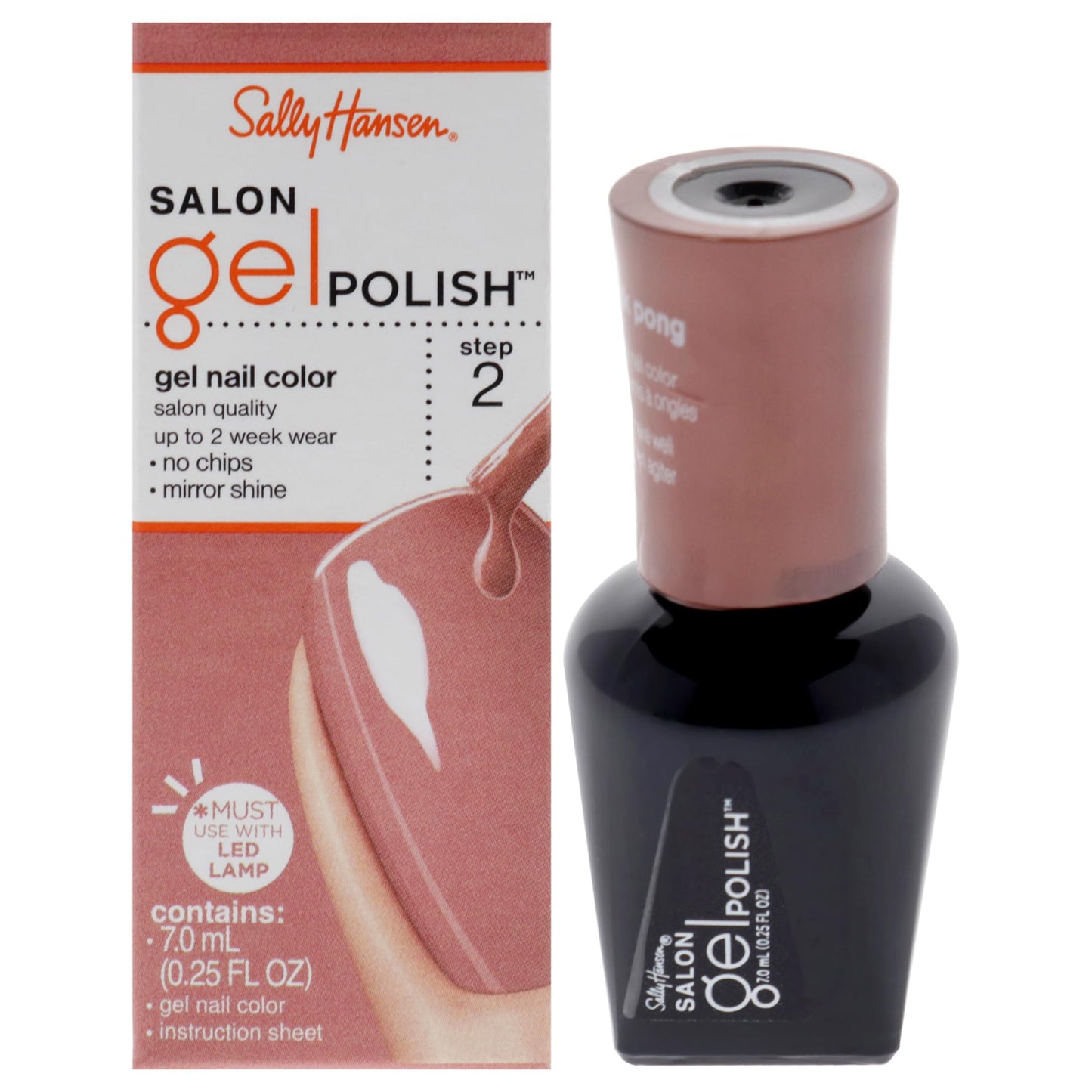 Sally Hansen Salon Pro Gel Nail Polish Lacquer, Pink Pong, 0.24 Fl. Oz. Beauty & Personal Care Sally Hansen