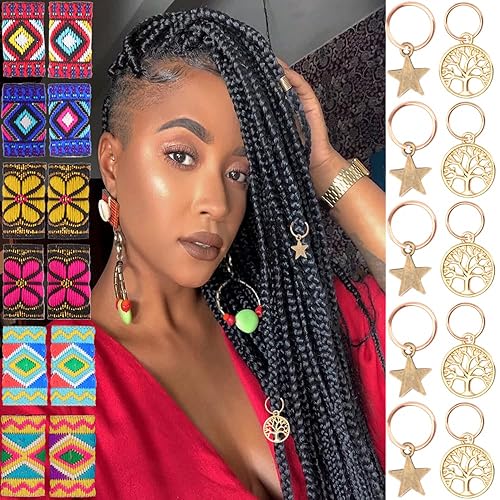 NA 22Pieces Fine Dreadlock Includes 12Pieces Fabric Dreadlock Beads Hair Accessories Fashion Braiding Tubes Dreadlock Beads Hair Decoration and 10 Beauty & Personal Care N\A