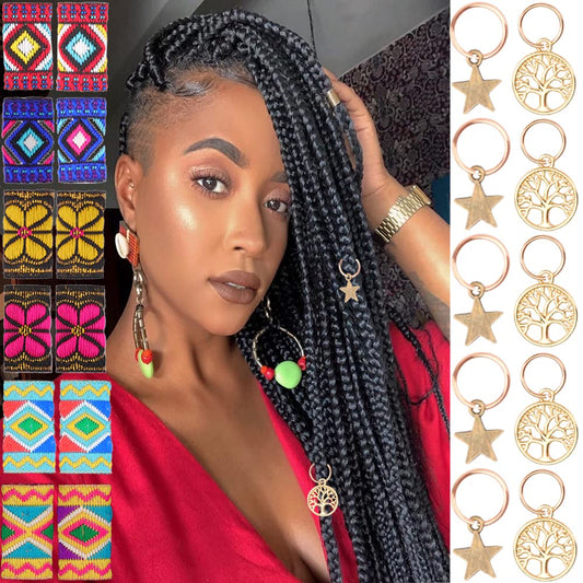NA 22Pieces Fine Dreadlock Includes 12Pieces Fabric Dreadlock Beads Hair Accessories Fashion Braiding Tubes Dreadlock Beads Hair Decoration and 10 Beauty & Personal Care N\A