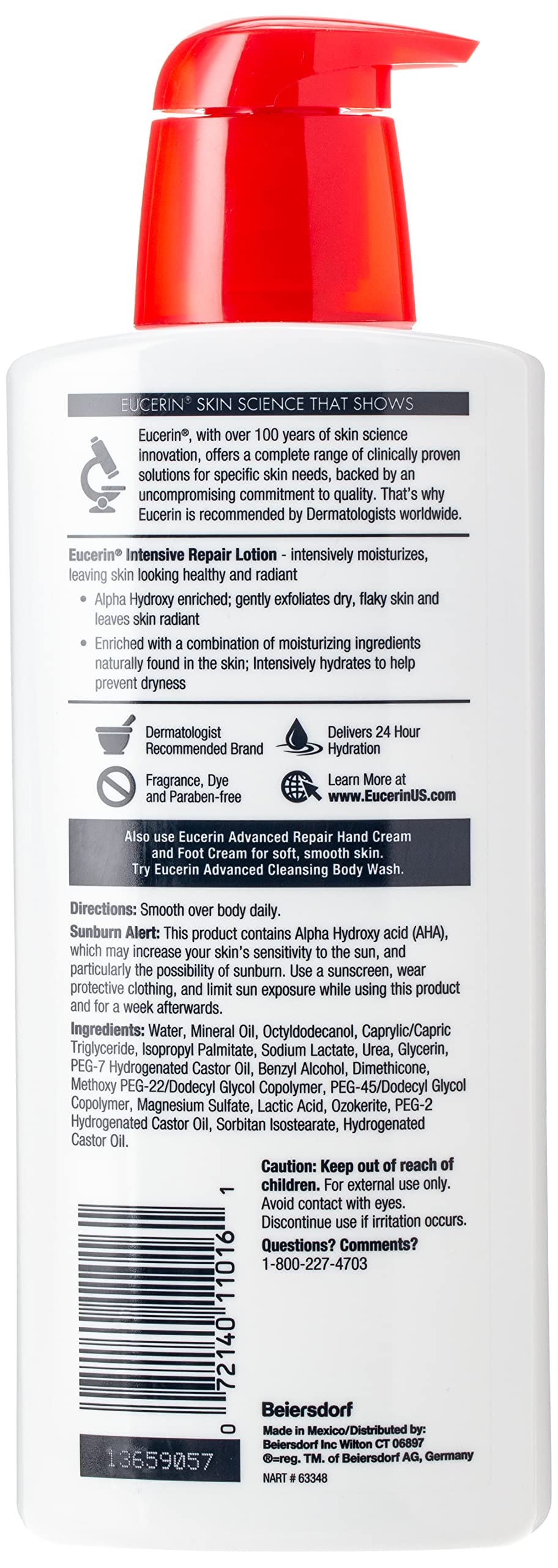 Eucerin Intensive Repair Enriched Lotion, 16.9 Fl Oz (Pack of 1) Beauty & Personal Care Eucerin
