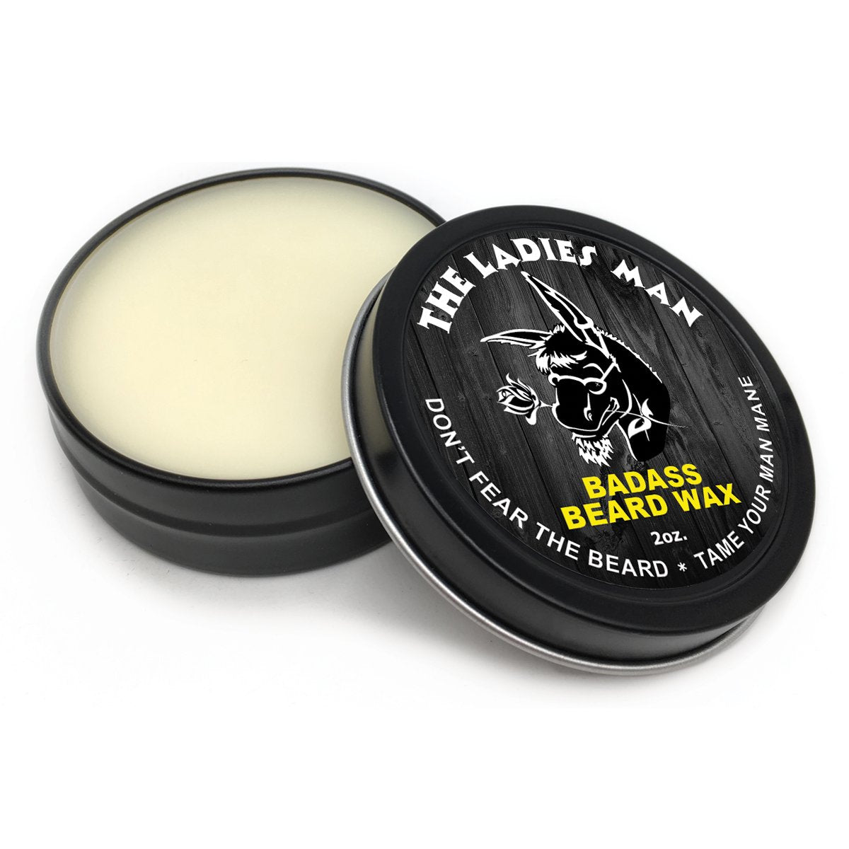 Badass Beard Care Beard Wax for Men - Ladies Man Scent 2 oz - Shea Butter Argan Jojoba Beeswax - Lemon Vanilla - Medium Hold Beard and Mustache Wax Beauty and Personal Care Badass Beard Care