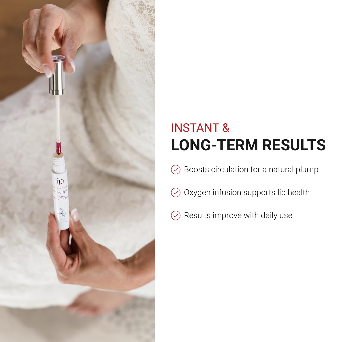 LifeCell Lip Plumping Treatment - Glossy Balm with MaxiLip Peptides for Fuller, Smoother Lips - Hydrating, Non-Irritating, Fragrance-Free Lip Care Beauty and Personal Care LifeCell