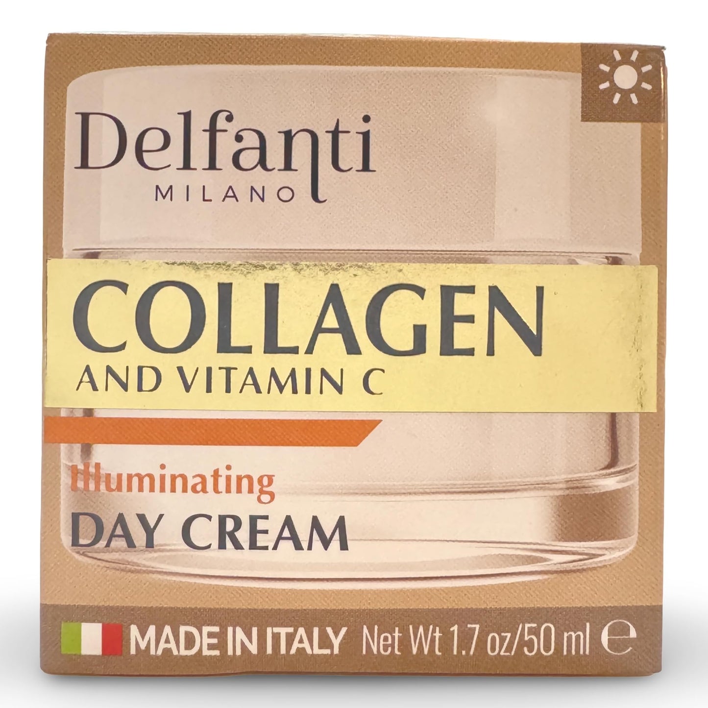 Delfanti-Milano • COLLAGEN and VITAMIN C • Illuminating Day Cream • Face and Neck Moisturizer with pure Hyaluronic Acid • Made in Italy • 1.7 oz Beauty & Personal Care Delfanti-Milano