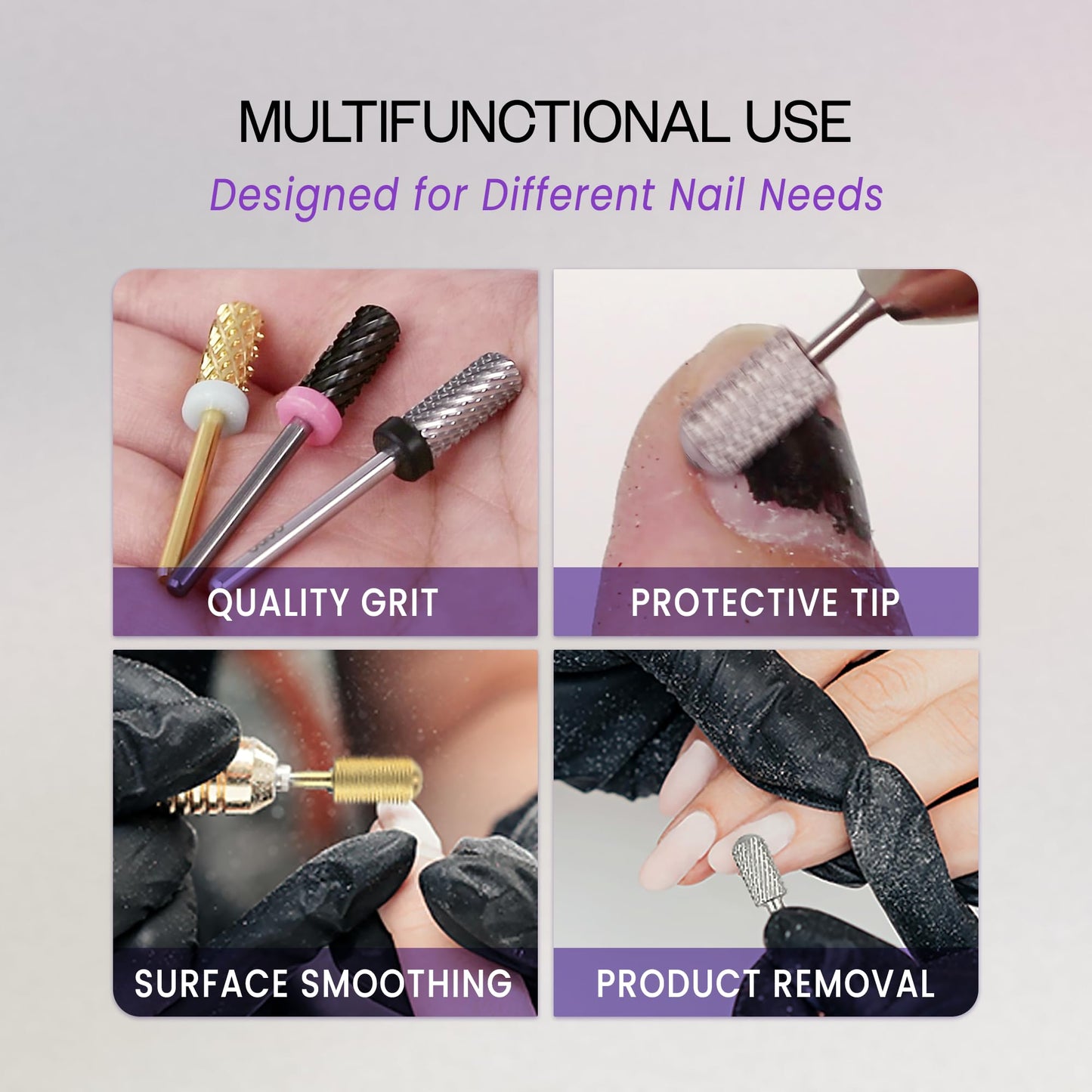 PANA 3/32" Small Barrel Smooth Top Silver Carbide Nail Drill Bit for Manicure, Pedicure and Acrylics (Grit: 4X Extra Coarse - 4XC, 1pc) Beauty & Personal Care PANA
