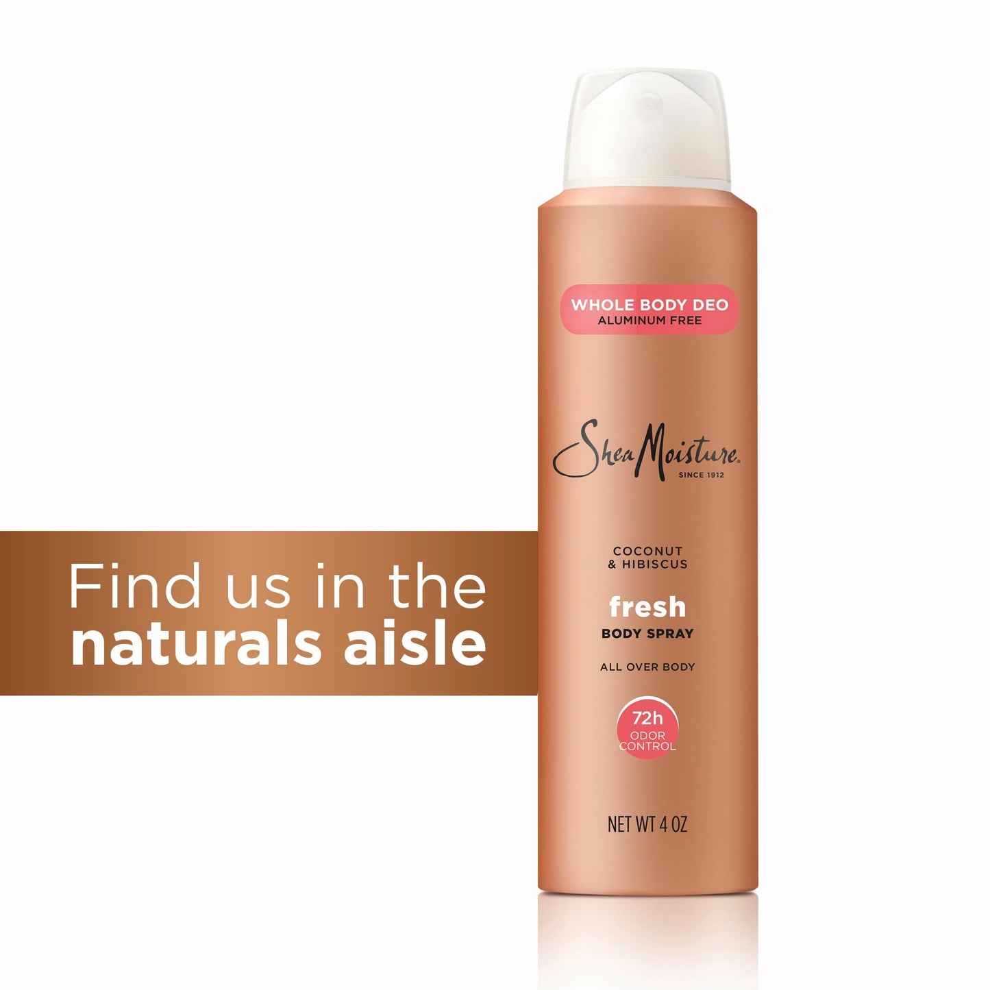 SheaMoisture Whole Body Deodorant Spray Fresh 72h Odor Control Aluminum Free 4 oz Beauty and Personal Care Shea Moisture