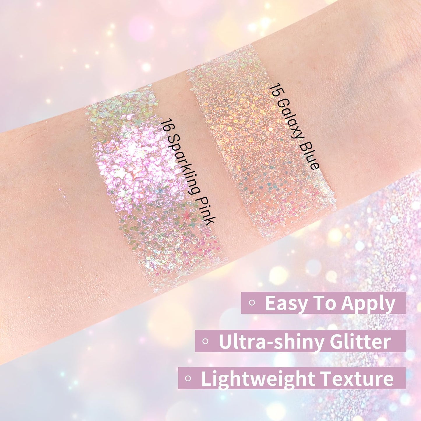 DAGEDA Galaxy Blue Body Glitter Stick,Sparkly Hair Face Glitter Makeup for Women Rave Outfit Accessories,Holographic Mermaid Glitters Face Paint Stick Beauty and Personal Care DAGEDA