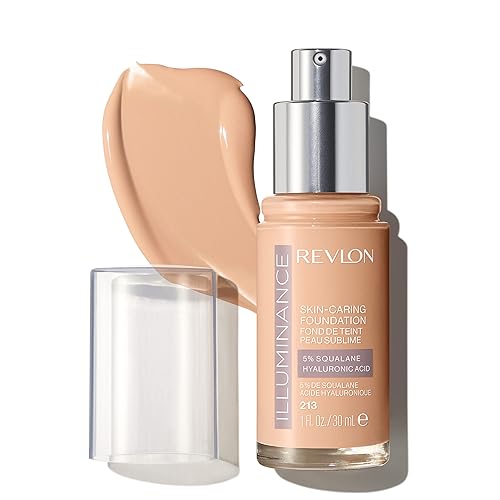 Revlon Illuminance Skin-Caring Liquid Foundation, Hyaluronic Acid, Hydrating and Nourishing Formula with Medium Coverage, 213 Light Natural, 1 fl oz Beauty & Personal Care REVLON