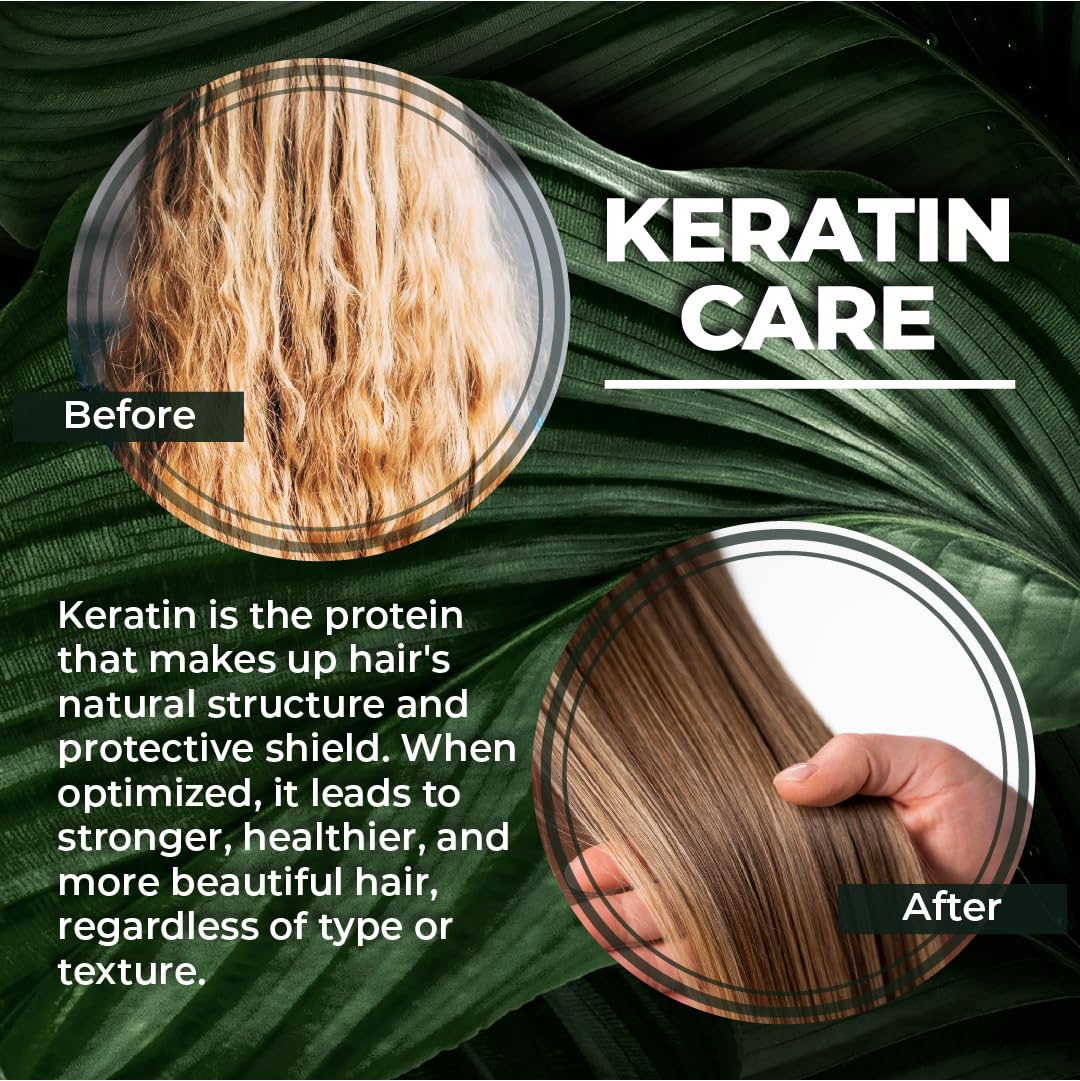 ORGANIC KERATIN SYSTEM PREMIUM - PROFESSIONAL HAIR STRAIGHTENING BUNDLE (Clarifying Shampoo 500ml + Keratin Treatment 500ml + Mask 500ml) Beauty & Personal Care KERARGANIC