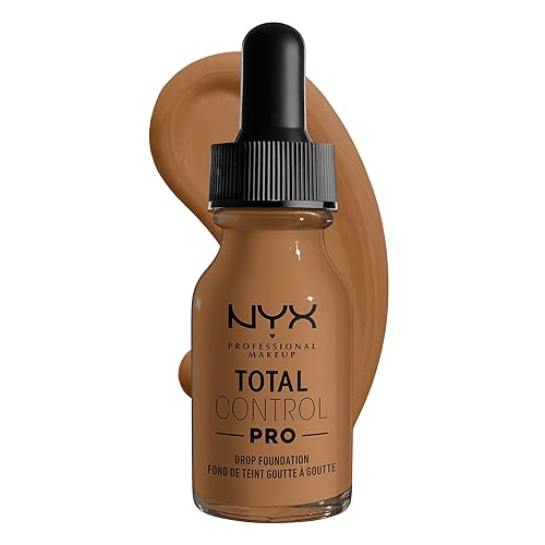 NYX PROFESSIONAL MAKEUP Total Control Pro Drop Foundation, Skin-True Buildable Coverage - Nutmeg Beauty & Personal Care NYX PROFESSIONAL MAKEUP