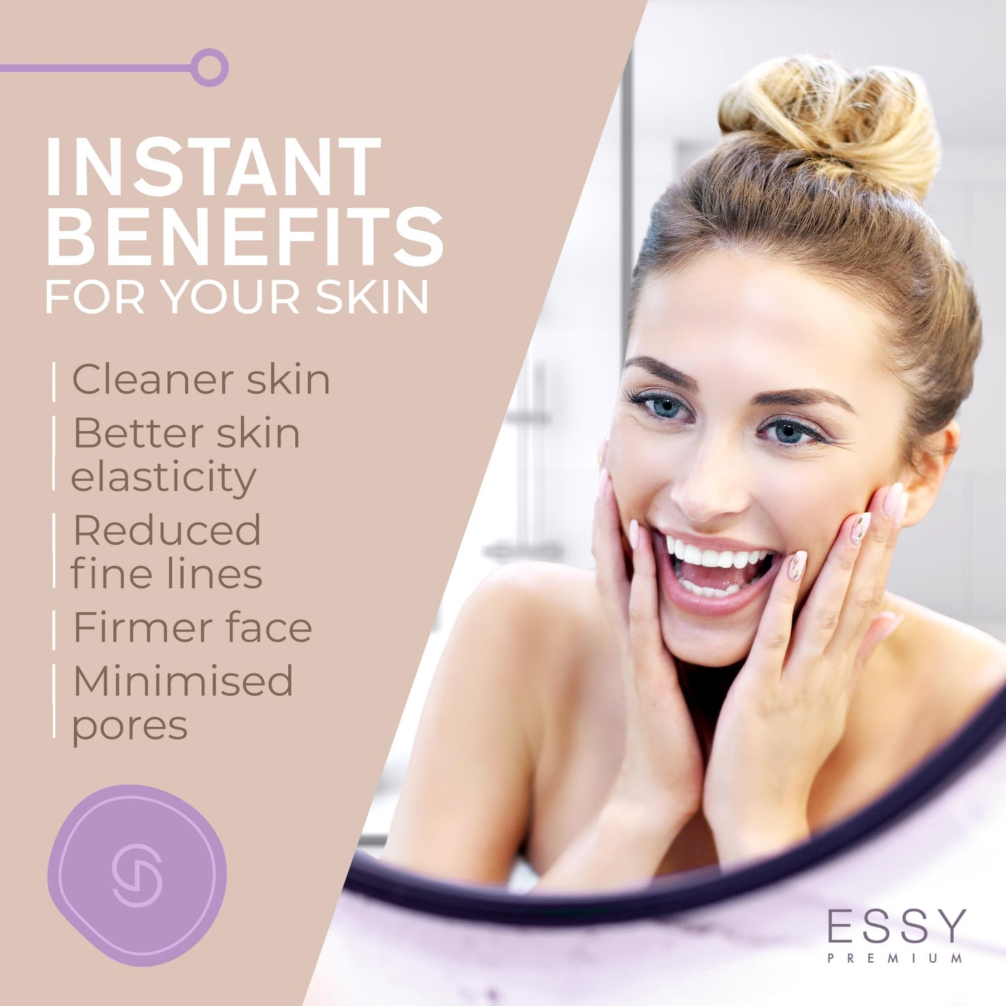 Essy Blackhead Remover Facial Cleanser Machine for Pimple Suction (Purple) Beauty and Personal Care Essy