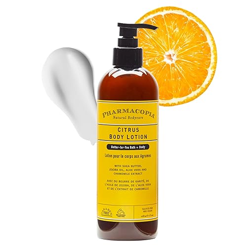 Pharmacopia Citrus Body Lotion - Hydrating Natural Moisturizer with Aromatherapy Benefits - Cruelty-Free Vegan Skin Care - Shea Butter, Aloe Vera, Beauty & Personal Care Pharmacopia