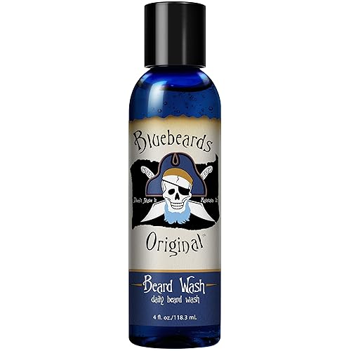Beard Wash for Men - 4 oz Bluebeards Original Natural Beard Wash and Beard Moisturizer, Infused with Aloe & Lime - Deeply Cleans, Softens, Beauty & Personal Care Bluebeards Original
