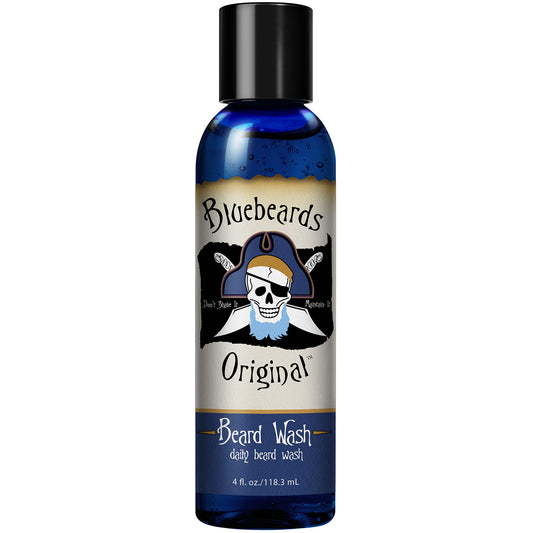 Beard Wash for Men - 4 oz Bluebeards Original Natural Beard Wash and Beard Moisturizer, Infused with Aloe & Lime - Deeply Cleans, Softens, Beauty & Personal Care Bluebeards Original