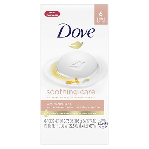 Dove Soothing Care Moisturizing Beauty Bar For Sensitive Skin with Calendula Oil Effectively Washes Away Bacteria, Hydrating and Replenishing Skin Beauty & Personal Care Dove