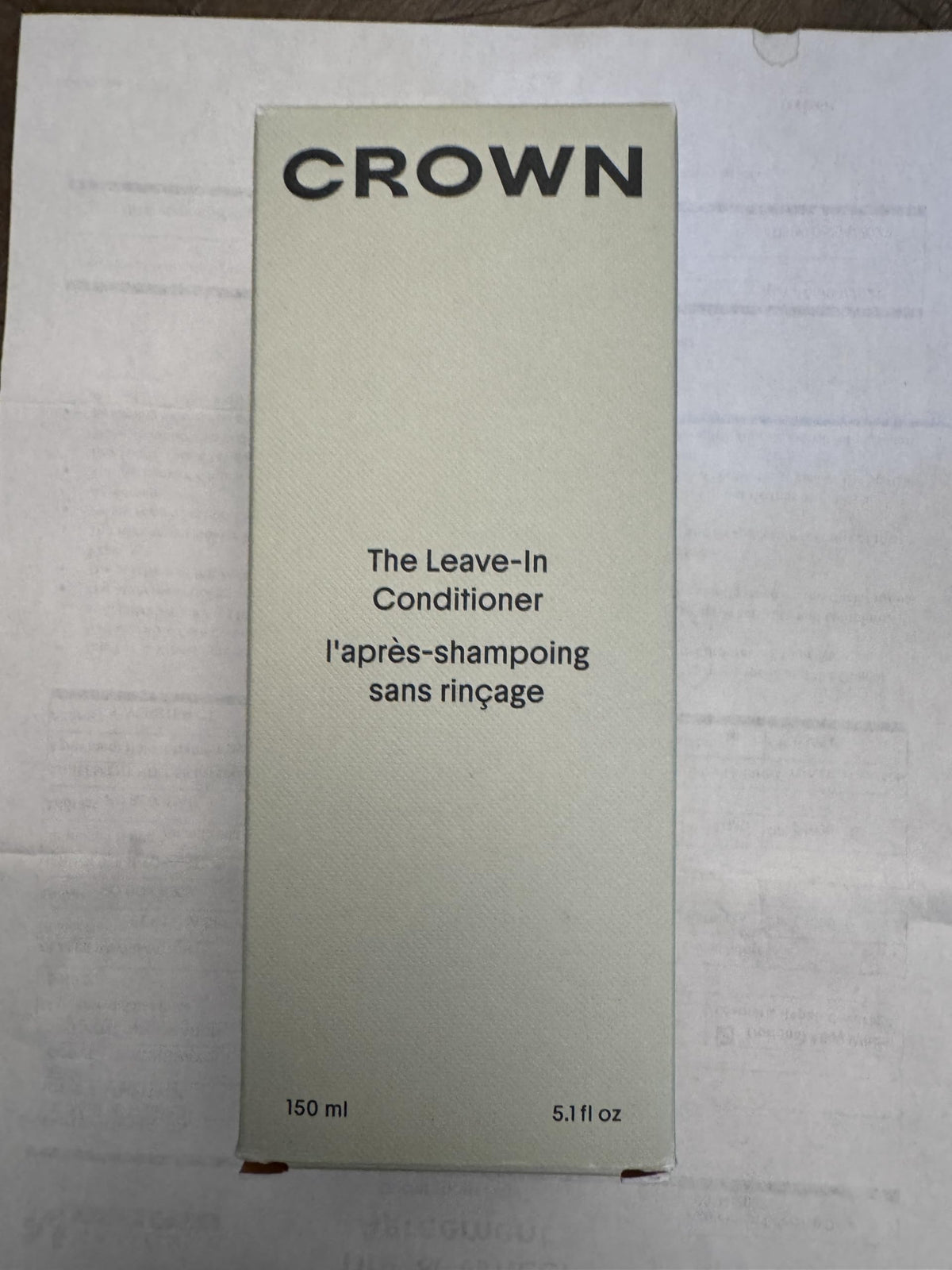 CROWN AFFAIR - The Leave-In Conditioner, All Hair Types, A Universal Nourishing Cream for Touchable, Hydrated Hair, 5.10 Ounce (Pack of 1)
