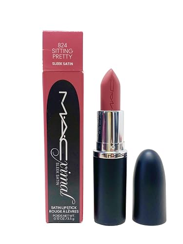 MAC Cosmetics Ximal Sleek Satin Lipstick - 824 Sitting Pretty (Light rose) 0.12 Oz / 3.5 g Beauty & Personal Care MAC