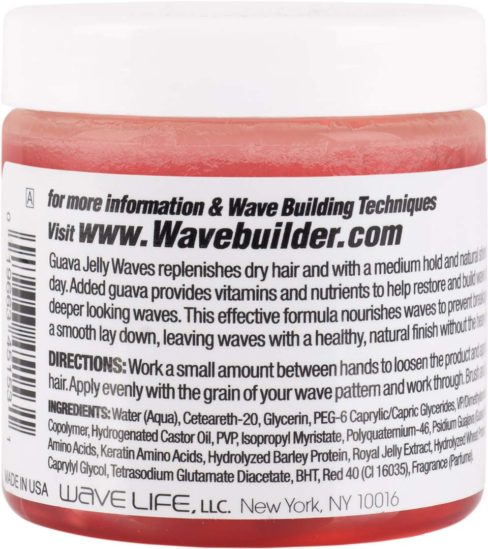 WAVEBUILDER Jelly Waves Guava Medium Hold Grease Free Pomade Beauty & Personal Care WAVEBUILDER