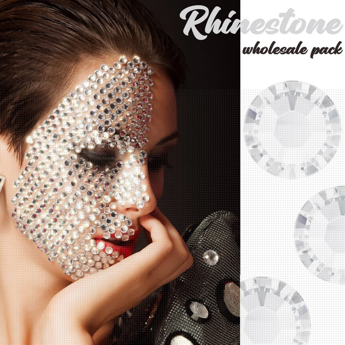 qiipii 400pcs SS30 Crystal White Nail Flatback Rhinestones Bulk Nail Art 6.1mm Round Glass Gems Beads Stones Diamonds for Eye Makeup Nail Decoration Beauty & Personal Care qiipii