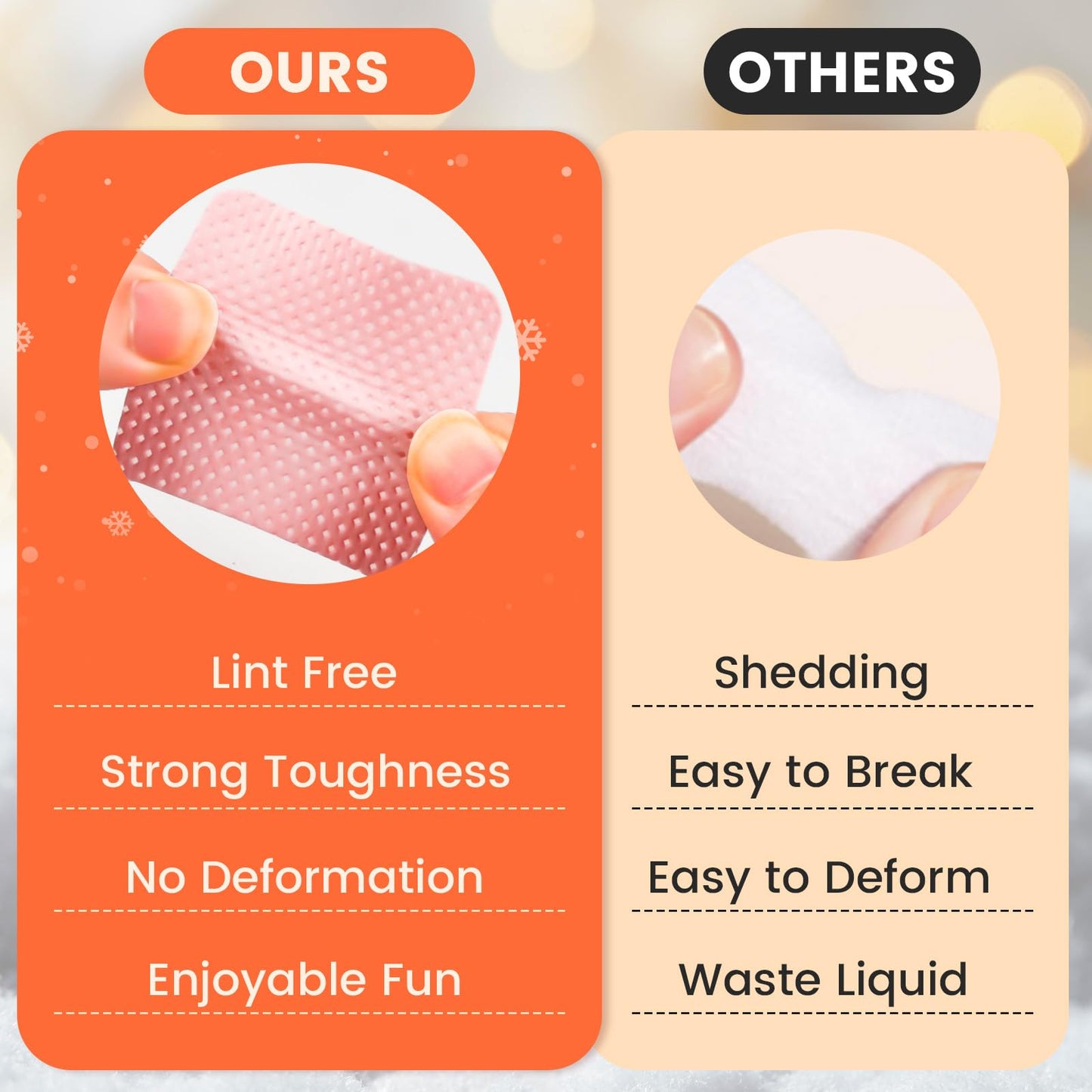 Corconess 400PCS Lint Free Nail Wipes with Dispenser - Gel Nail Polish Remover Wipes with Acetone Dispenser,Lash Extensions Glue Cleaning Wipe Beauty and Personal Care Corconess