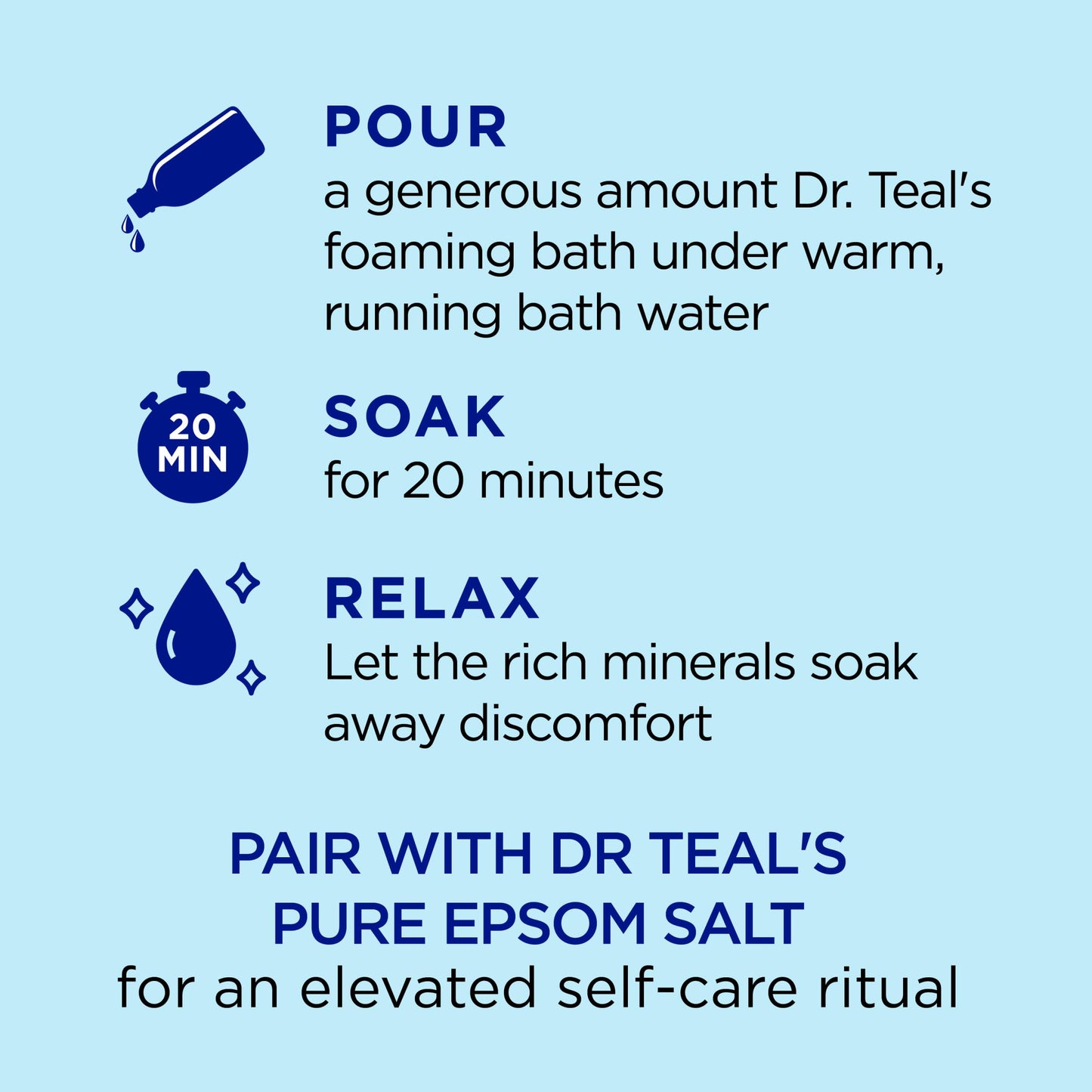 Dr Teal's Foaming Bath with Pure Epsom Salt, Restorative Minerals with Magnesium, Potassium, Zinc & Essential Oils, 34 fl oz (Pack of 4) Beauty and Personal Care Dr Teal's
