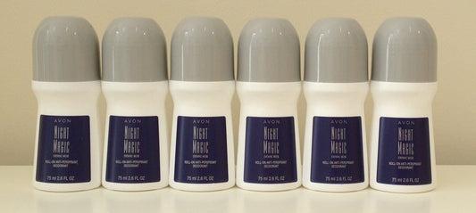 Avon Night Magic Evening Musk Roll On Anti Perspirant Deodorant 2.6 fl.oz. Lot 6 pcs. Beauty and Personal Care AVON