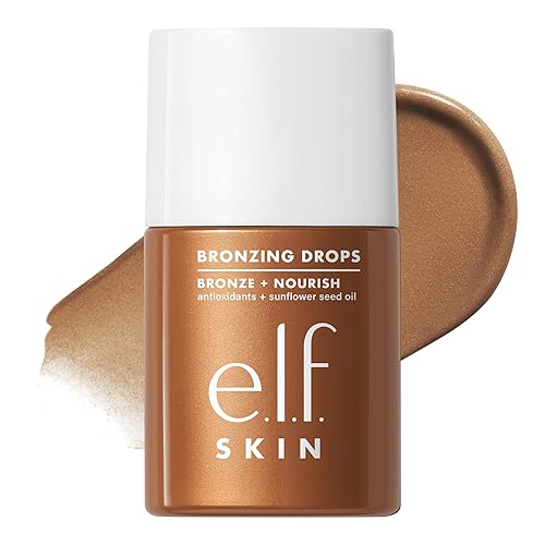 e.l.f. SKIN Bronzing Drops, Liquid Face Tinted Serum with Vitamin E & Sunflower Oil, Shimmer Finish, Vegan & Cruelty-Free, Pure Gold Beauty & Personal Care e.l.f.