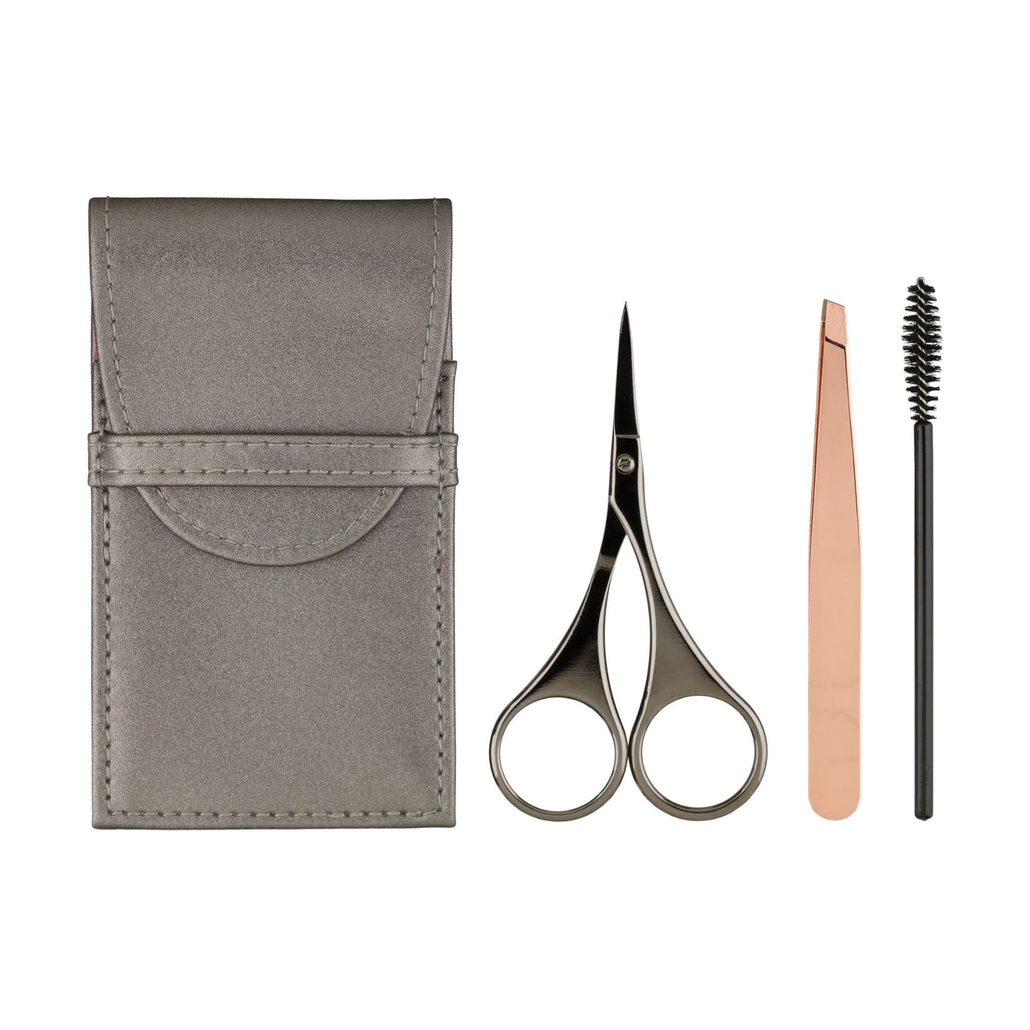 JAPONESQUE Luxe Brow Kit, Rose Gold Slant Tweezers, Beauty Scissors, One Spoolie Brush Beauty and Personal Care JAPONESQUE