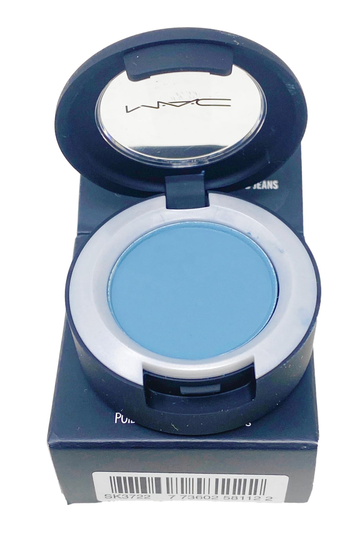 MAC Cosmetics Powder Kiss Soft Matte Eye Shadow - Good Jeans (Muted slate blue grey) .05 Oz / 1.5 g Beauty & Personal Care MAC