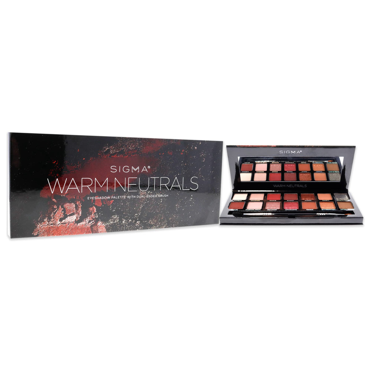 SIGMA BEAUTY Warm Neutrals Eyeshadow Palette - 14 Warm Eyeshadow Shades in Matte, Shimmer and Metalic Finishes - Highly Pigmented Vegan Eye Makeup