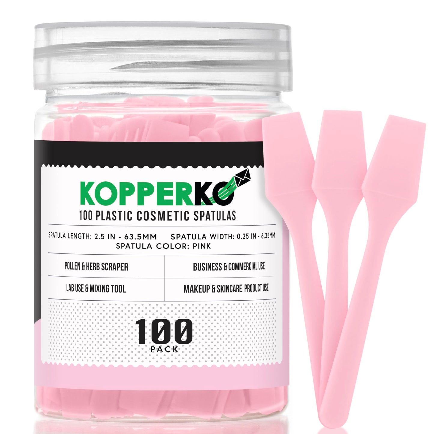 Kopperko Cosmetic Spatulas (2.5”, 100 Pack) - Small Plastic Spatula for Cosmetics, Creams & Crafts | Essential Esthetician Supplies | Makeup Spatula Beauty and Personal Care Kopperko Default Title