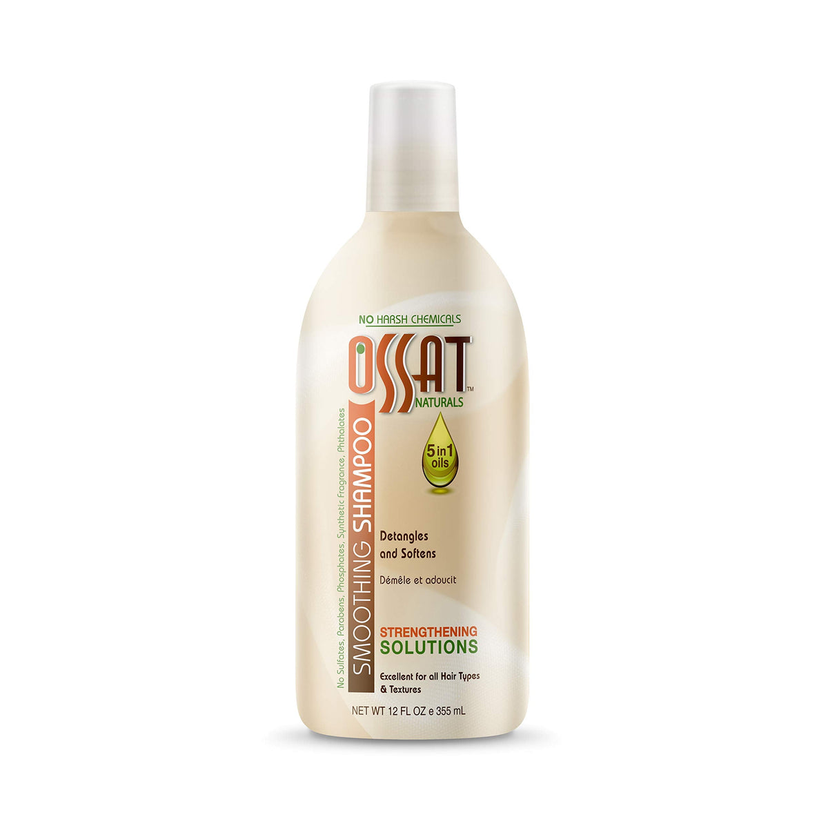 OSSAT NATURALS Smoothing Shampoo, 12 Ounce Beauty & Personal Care OSSAT Naturals
