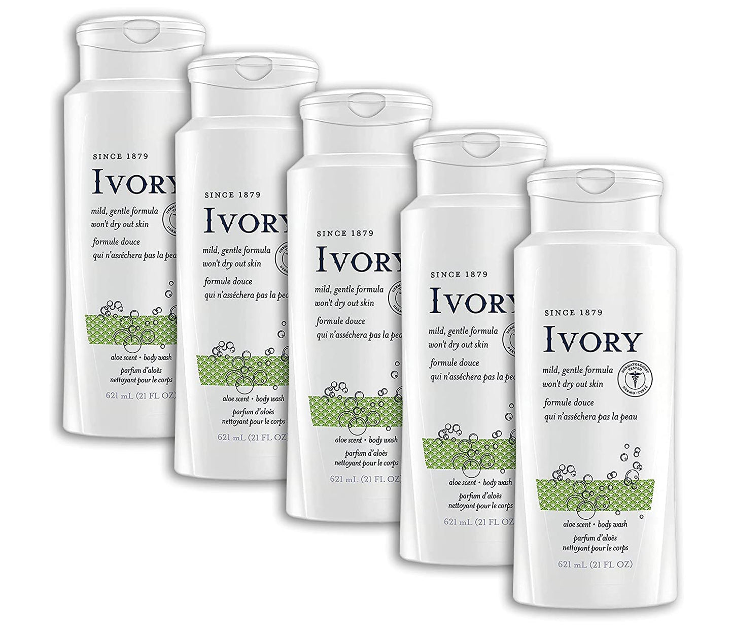 Ivory Scented Body Wash, Aloe 21 oz (Pack of 5) Beauty & Personal Care Ivory